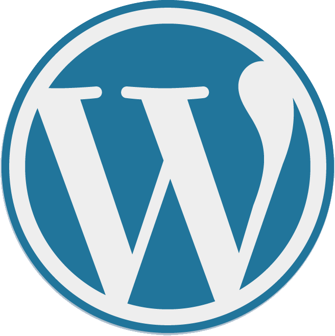 wordpress logo blue